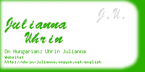 julianna uhrin business card